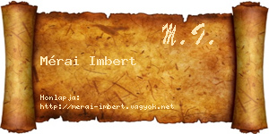 Mérai Imbert névjegykártya